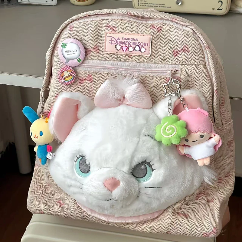 حقيبة ظهر ديزني الجديدة كارتونية لطيفة ماري كات للطلاب الجامعيين كاجوال متعددة الاستخدامات خفيفة الوزن لطلاب المدارس الثانوية #6