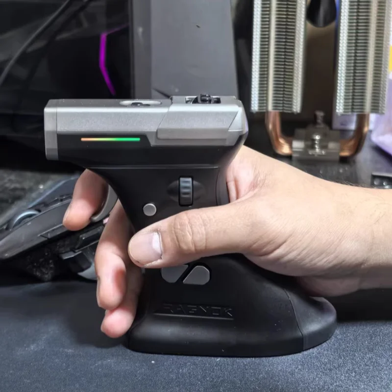 

ErgoStrike 7 Gun Mouse Shooting Gaming 180g Real Recoil FPS PAW3395 Ergonomic Bluetooth 2.4G 26000DPI 650IPS 1KHz 50G 1000mAh