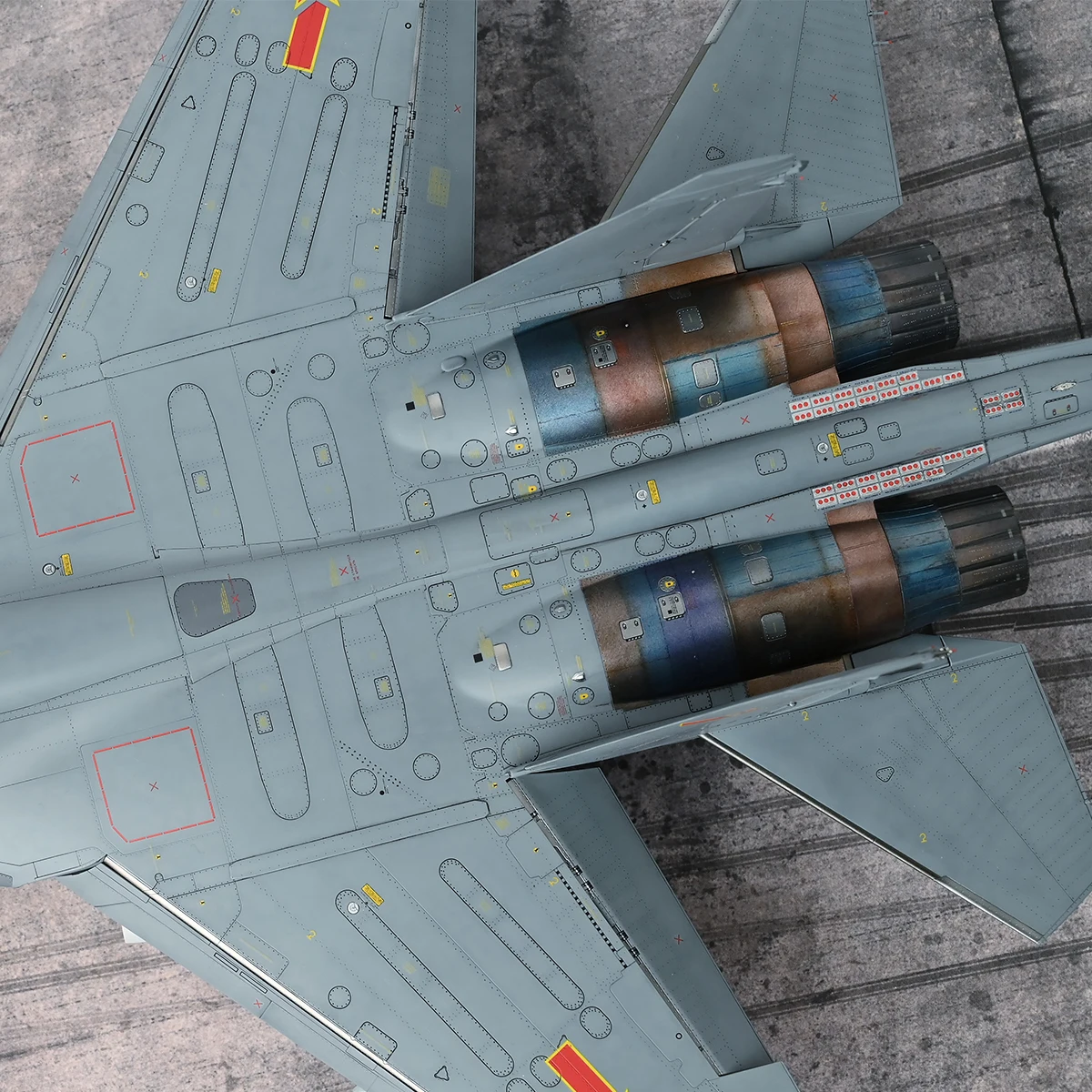 مجموعة نماذج الجدار العظيم S4818SP 1/48 Su-27 Flanker-B مقاتلة مقعد واحد نوع الذكرى الخامسة عشر محدودة مع الطيارين #5