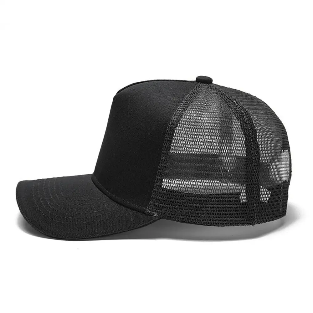 Unisex Mesh Cap Casual Plain Cotton Mesh Baseball Cap Adjustable Summer Cool Hats For Women Men Hip Hop Trucker Hat