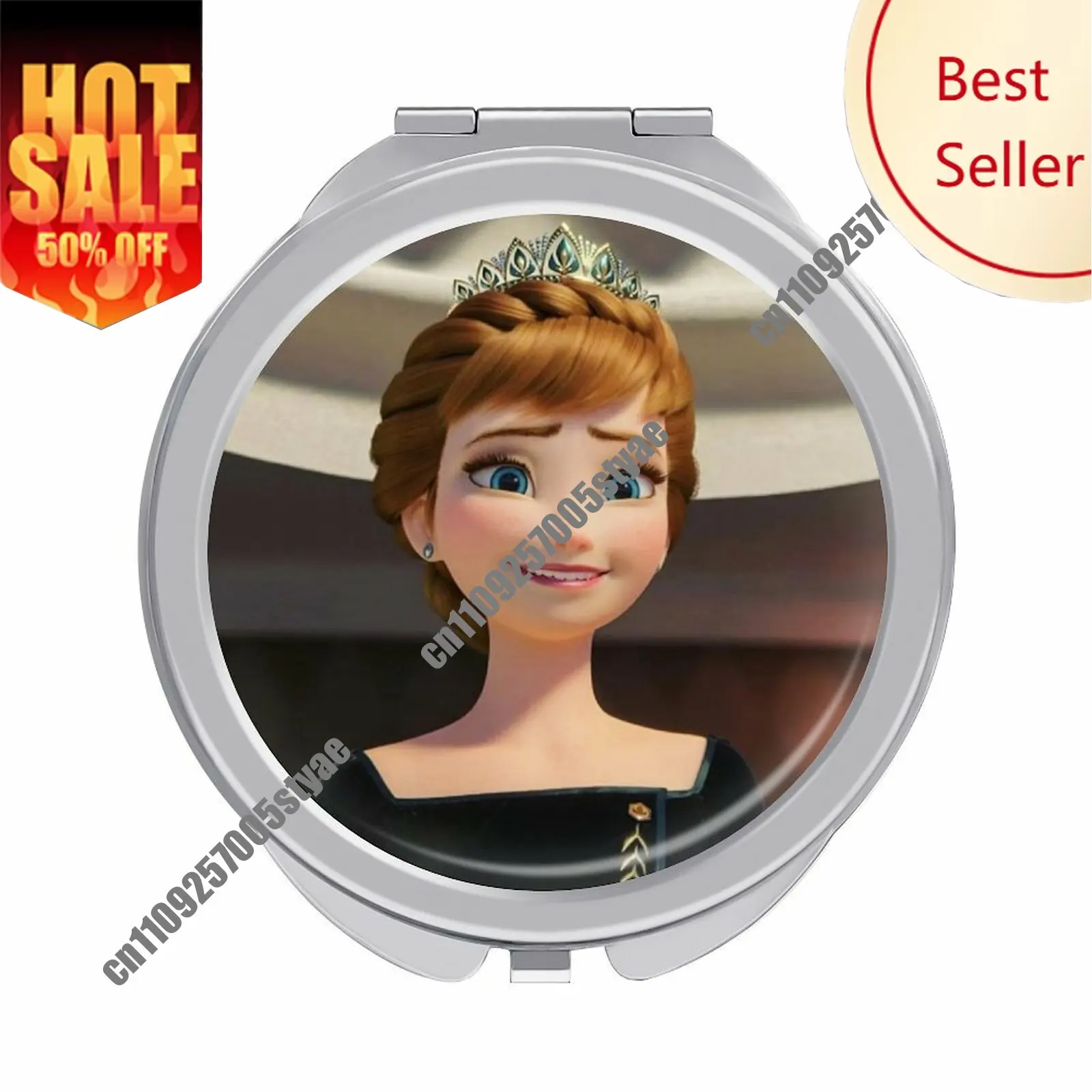 

Anna Makeup Mirror Disney Cartoon Custom Mirror Design Your Photos Logo Text Portable Travel Holiday Parties Souvenir
