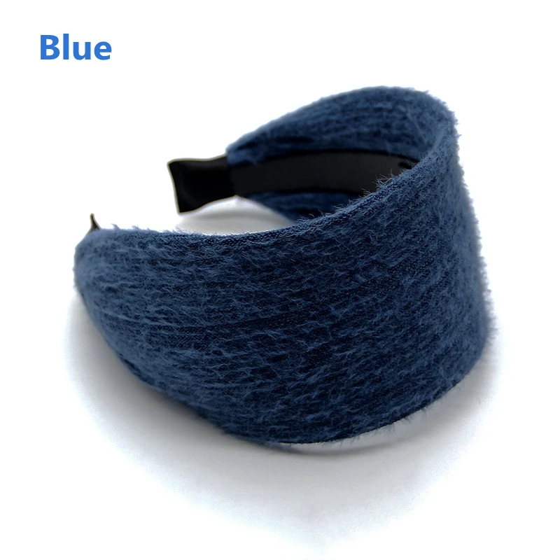 Solid Wide Headbands Hairbands For Women Girls Soft Fluffy Plush Headband Washing Face Wide Padded Hair Hoop Hair Accessories