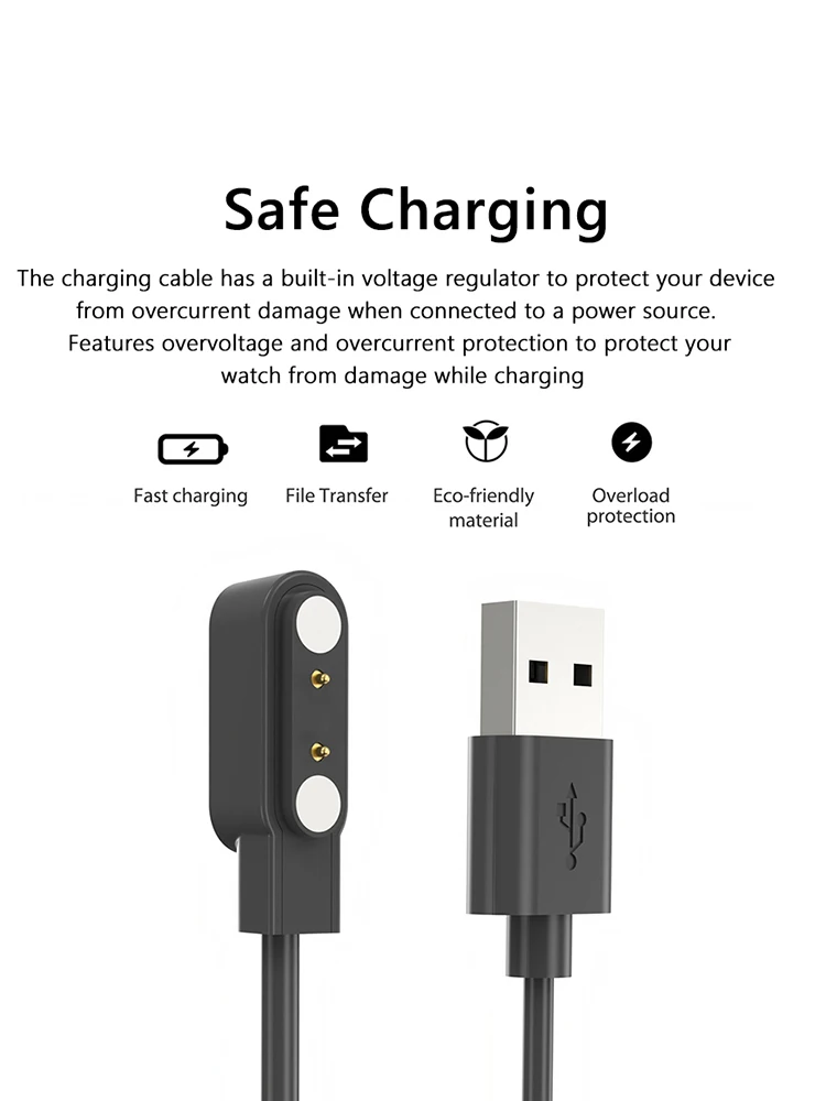 USB المغناطيسي ساعة معصم كابل شحن استبدال ساعة ذكية شاحن الحبل الملحقات ل Kieslect Kr Pro/Kr/Lora 2/Lora