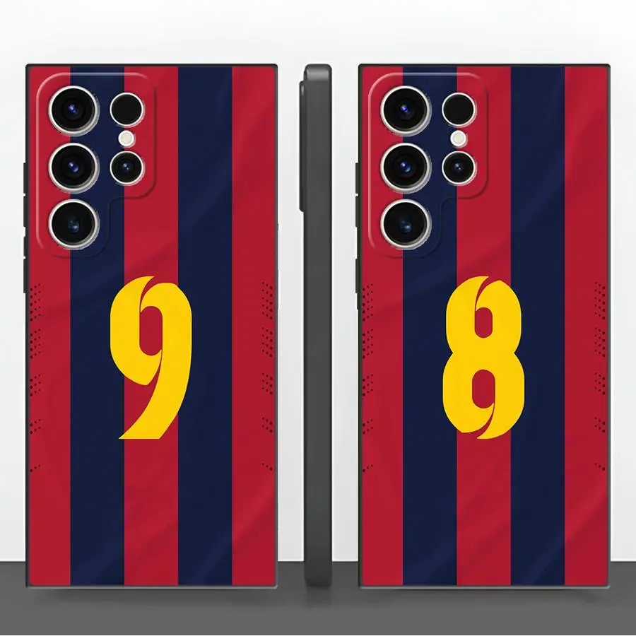 Football Number Funda Phone Cover Case for Samsung Galaxy S26 S25 Ultra S20 S23 S24 Plus Note 20 Ultra 8 9 10 S21 FE S10 S9