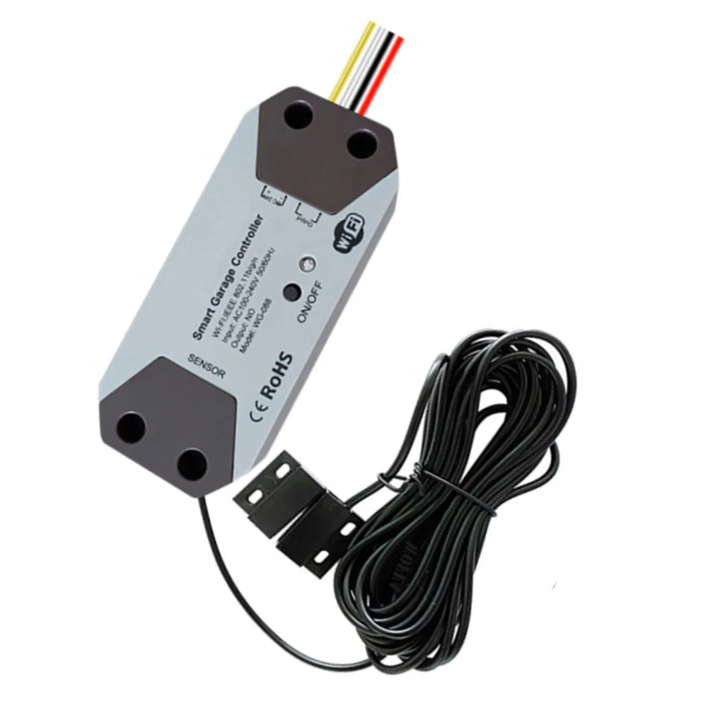 

For TUYA Smart Garage Door Opener Controller Wireless 12V 24V with Magnetic Sensor Remote Compatible with Voice Control