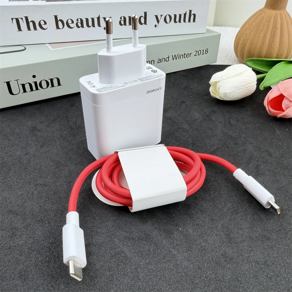 EU Original 120W SuperVOOC Charger PD/QC3.0 Fast Charging Power Adapter 12A USB C Cable For OnePlus 1+ 15 15T 13 12 11 Pro Ace 6
