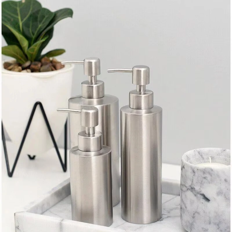 250/350/550ml Stainless Steel Liquid Soap Dispenser Pump Bottle Lotion Hand Shampoo High-quality Bottle Bathroom Accessories