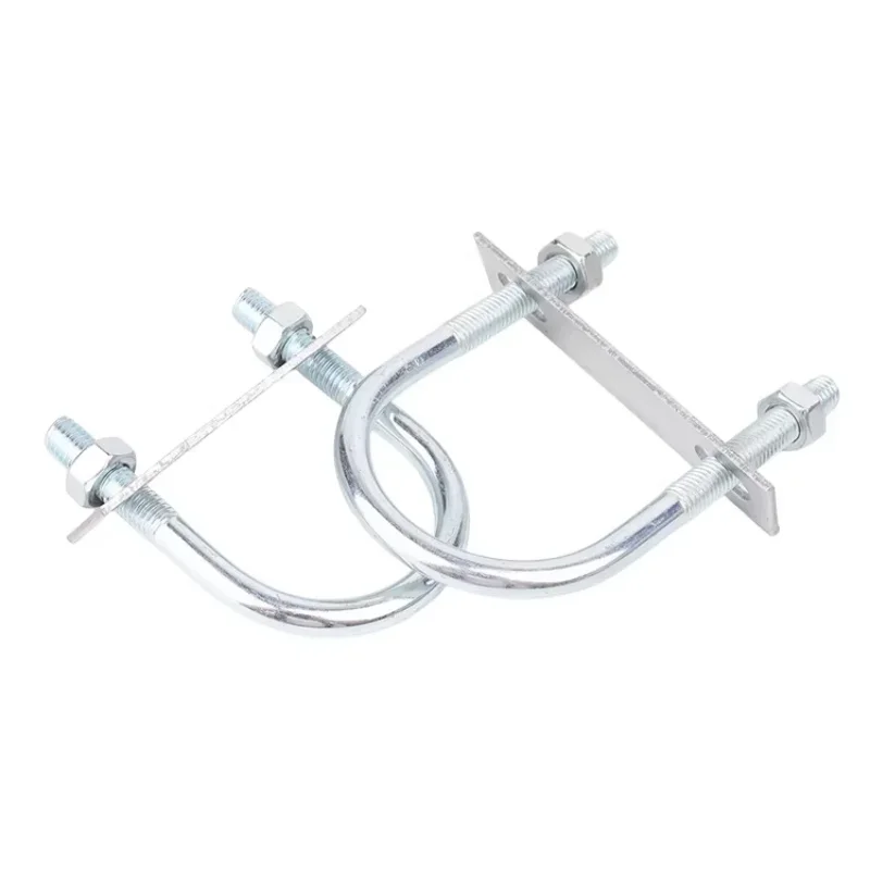 Verzinkte U-Bolzen-Rohrklemme mit Plattenmutter M10 M12 U-förmige Klemme mit Schnalle – Detail 6