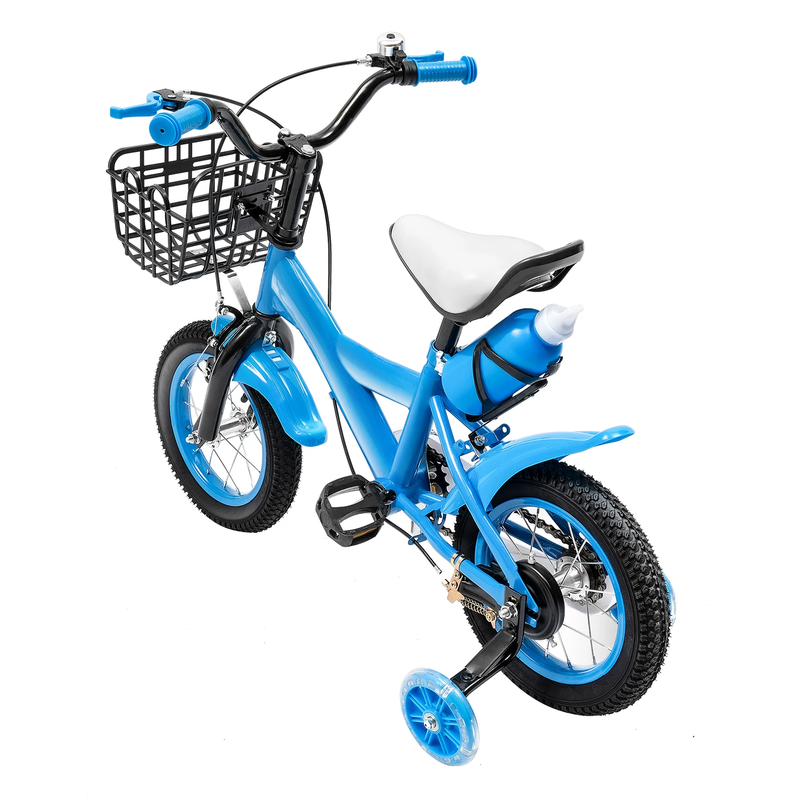 Kinderfiets Jongens Meisjes Peuterfiets Verstelbare hoogte Kinderfiets met mand voor 2-4 jaar oud Blauw / Rood / Geel