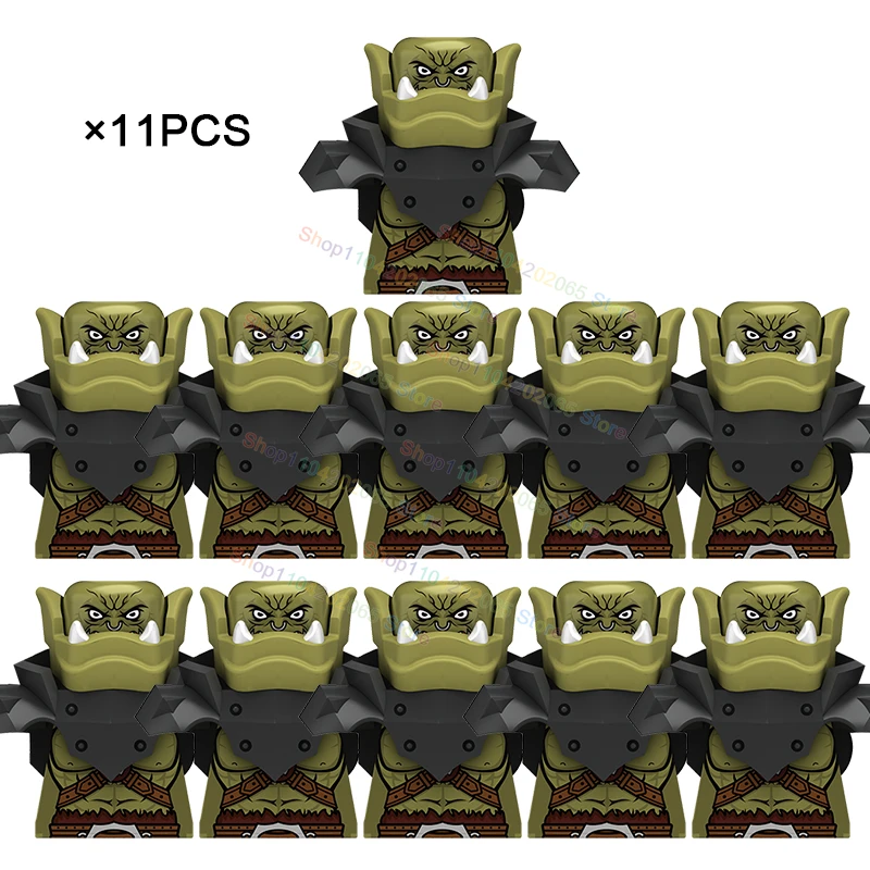 

Medieval LOTR Warrior Orcs Army Elves Figures Armored Rohan Soldiers Shield Weapon Knights Building Blocks Bricks Kid for Toys