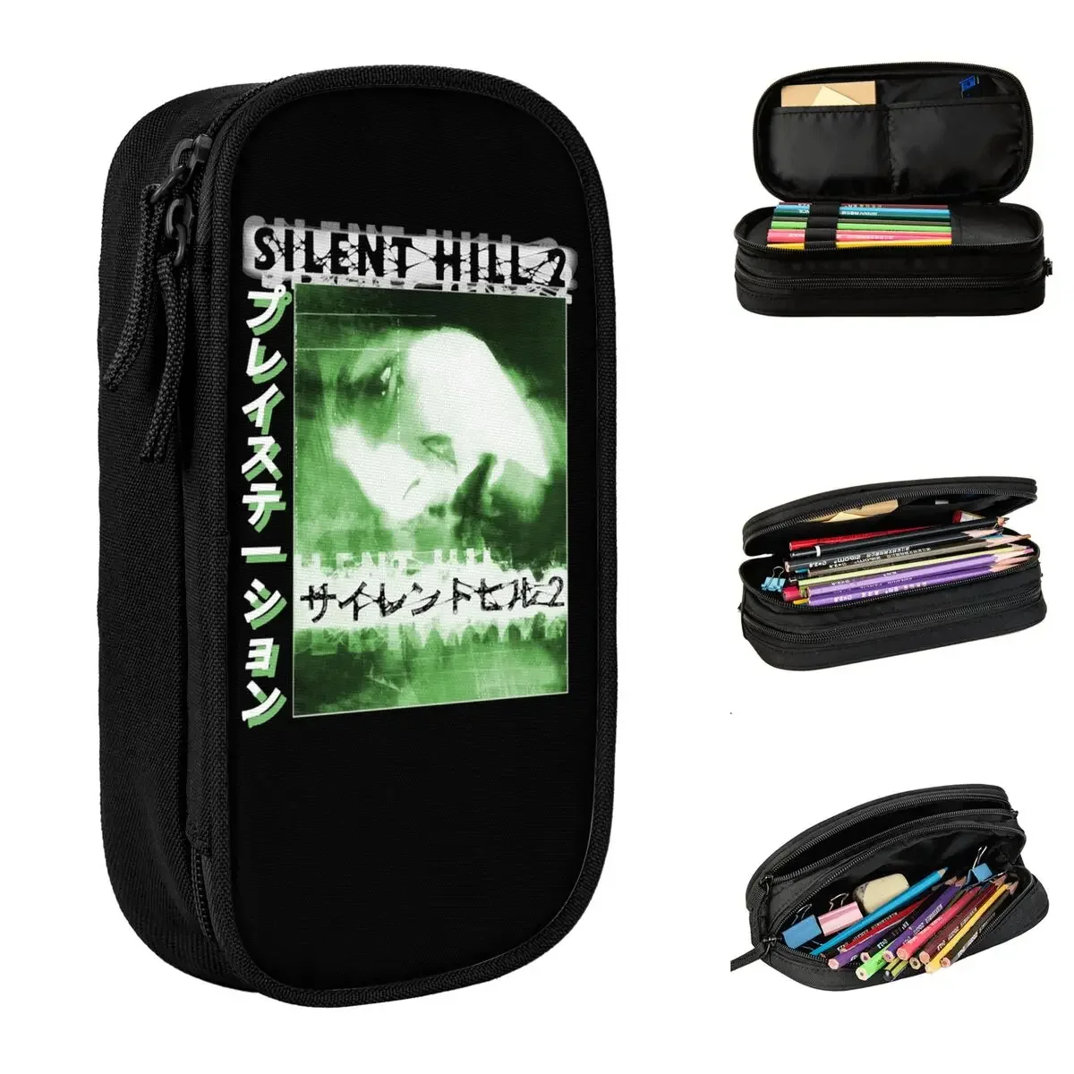 

Cute Silent Hill 2 Pencil Cases Pencil Box Pen Holder for Student Large Storage Bag Students School Gifts Stationery