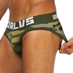 Mens Jockstraps Camouflage Cotton Underwear Cueca Gay Penis Pouch Brief Bikini Sexy Male Panties Calzoncillos Hombre Jock Strap