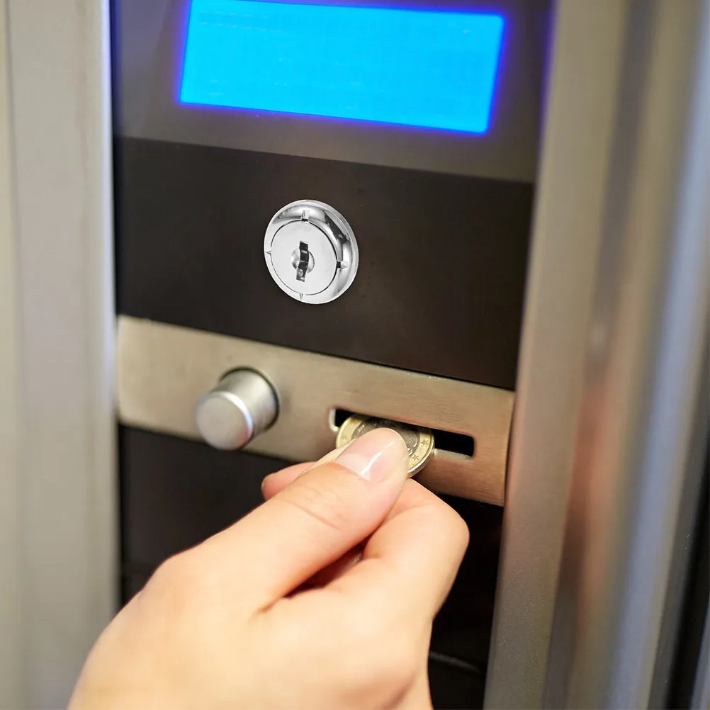 

Комплект из 2 замков и ключей для торговых автоматов, сверхпрочный металлический цилиндровый замок для диспенсеров газировки, снеков, конфет, для использования в аркадных залах, офисах, розничной торговле