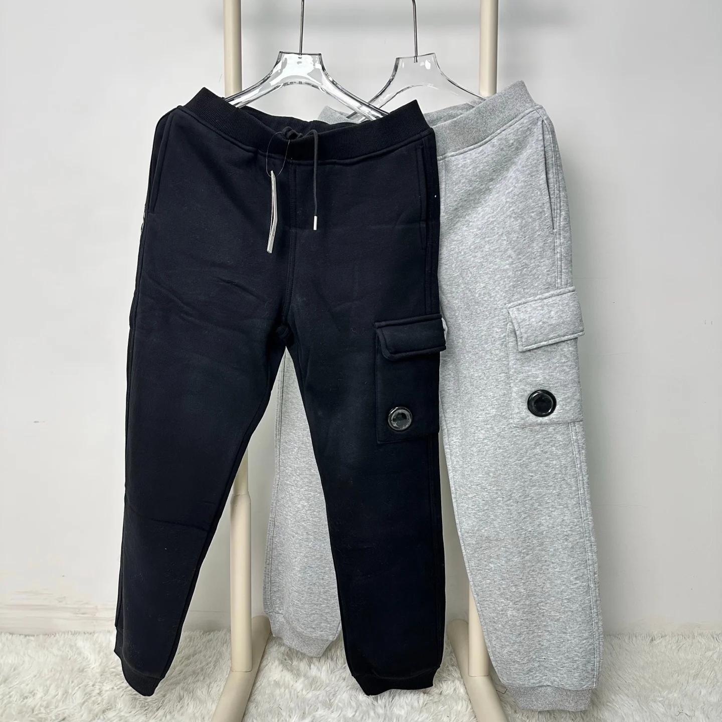 

Ins Long Pants Men's Fleece Lined Cuffed Cotton Workwear Winter Warm Trousers with Pockets Regular Fit Online Exclusive