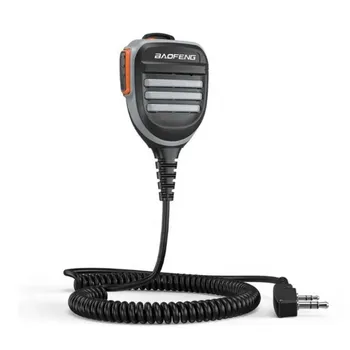 Baofeng-impermeável Walkie Talkie Speaker, microfone de rádio, Keenwood, tipo 2 pinos, microfone portátil para UV-5R PTT, BF888S