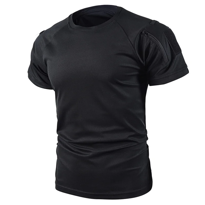 Outdoor Sport Men Tactical T-Shirts Outdoors Hiking Tee Shirt Special Army Loose Cotton Quick Dry Short Sleeve Solid Breathable view 2