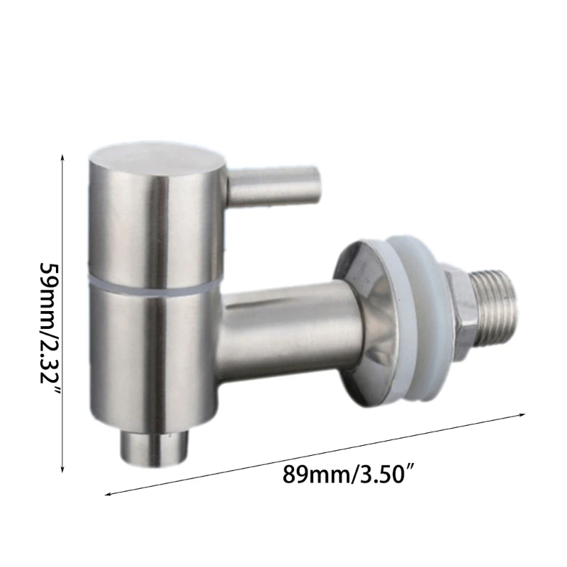 Grifo de barril de cerveza, válvula de agua, cubo, dispensador de acero inoxidable, duradero, 16-25mm, repuesto a prueba de fugas, envío directo