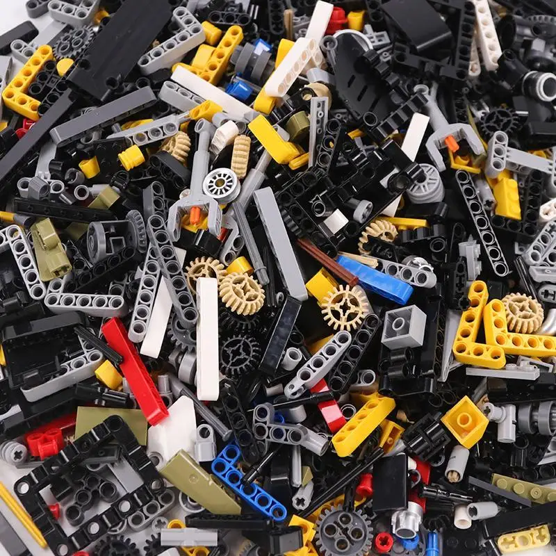 Blocs techniques de 1Kg, accessoires, broches, connecteur d'essieu, roues à faisceau, pièces de taille multiple, blocs de construction, jouets pour enfants, nouveau
