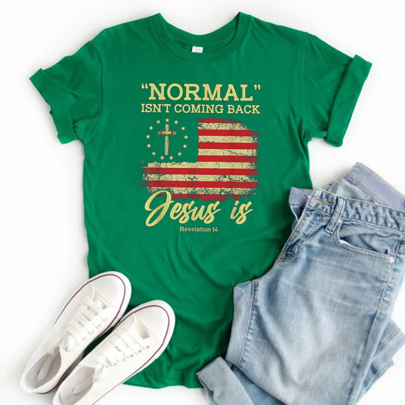 Jesus Shirt Inspirational Shirt American Flag Tee Christian T Shirts Coming Back Jesus Shirts Religious Cross Tops Goth