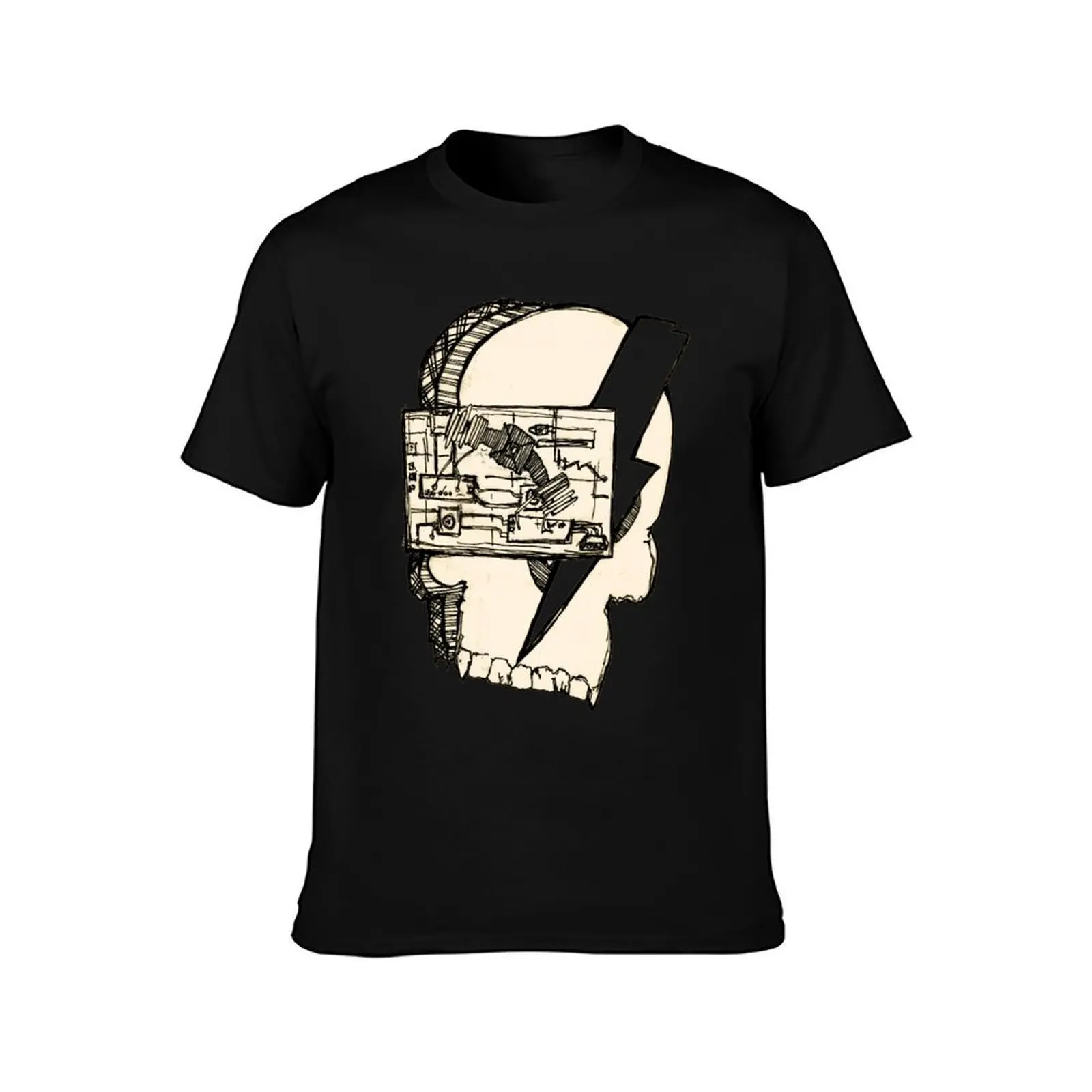 Skull Charged, hh5art T-Shirt Basic Lightweight Short Sleeve Tee T-Shirt