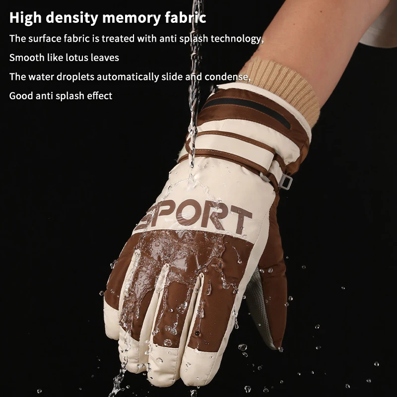 New Winter Ski Non-Slip Touch Screen Gloves Waterproof Warm Ski Snowboard Accessories Unisex Warmth In Cold Weather