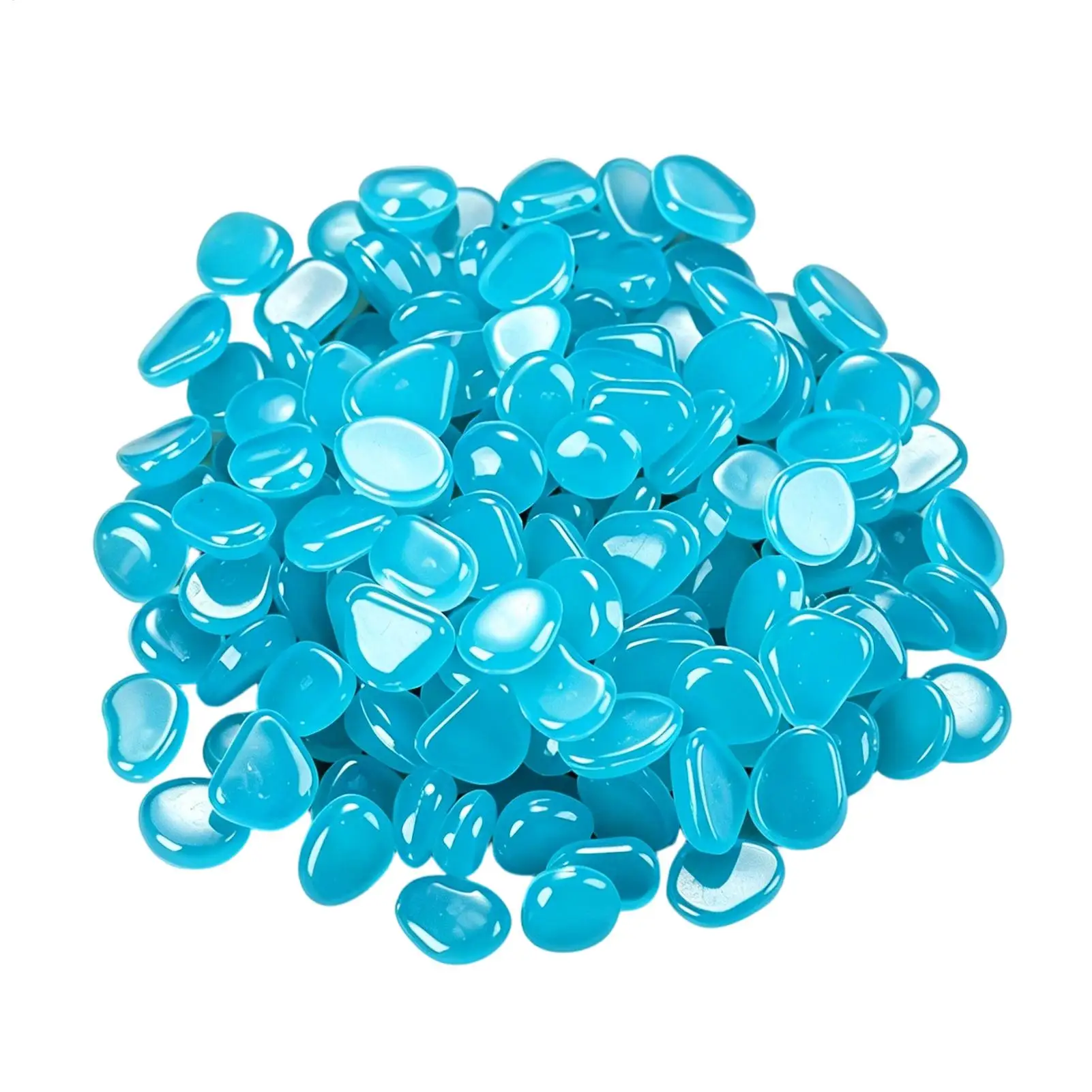Garden Glowing Stones 300 Pieces Resin Decorative Pebbles Glowing Pebble Stones For Walkway Backyard Fairy Garden Pathway