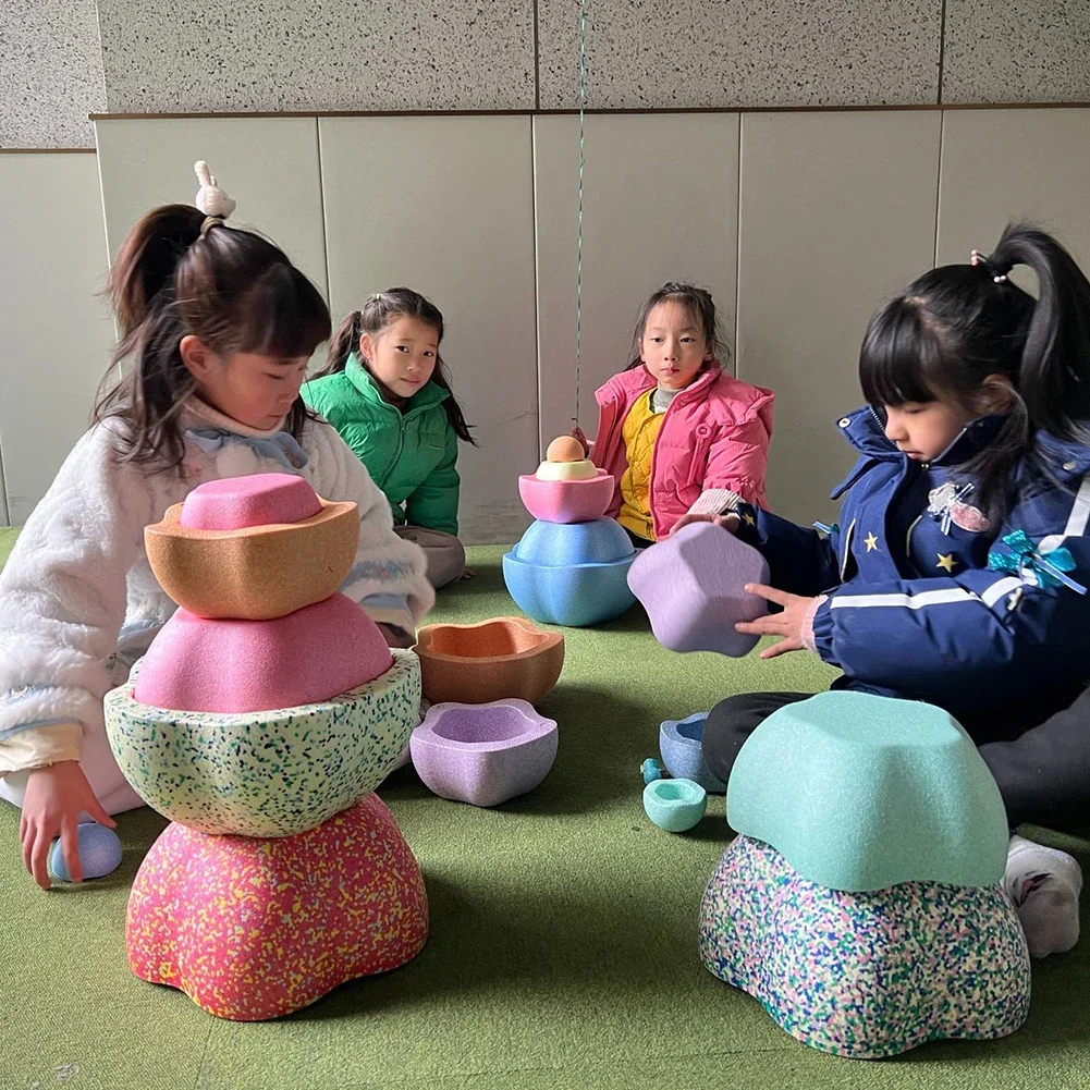 Balance Stepping Rainbow Stone Kinder Sportspielzeug Touch Sensorische Integration Training Taktile Erkennungsausrüstung für Kinderspielzeug