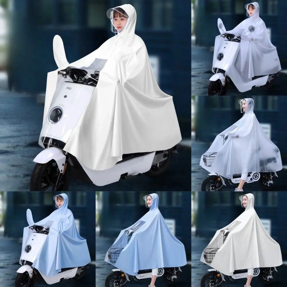 Durable Single Rain Poncho Large Storm Proof Electric Vehicle Raincoat Thickened Portable Battery Car Poncho for Adult