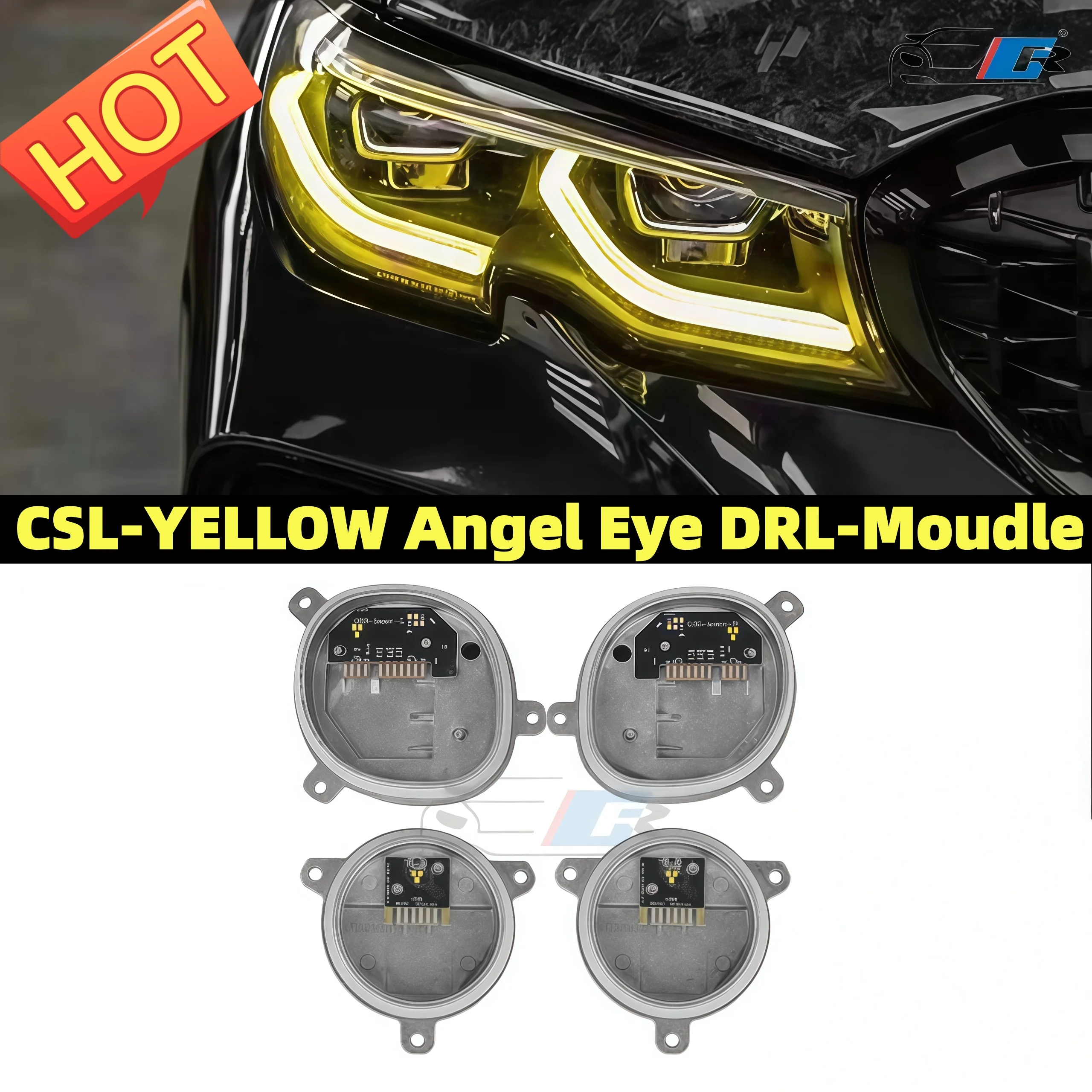 

Car CSL Style Lemon Yellow DRL Chip For BMW 3series G20 G21 G28 2020-2022 Pre Lci Laser Daytime Running Lights Module