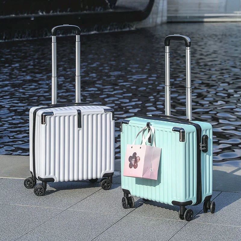 Valise à roulettes pour femmes et garçons, valise d'embarquement, petit étui à mot de passe, roue 200000 voies, 8 ", nouveau