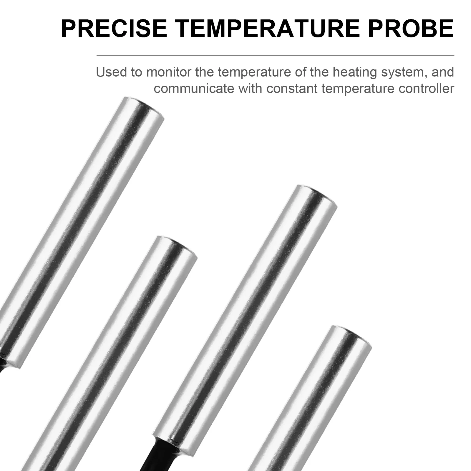 

2Pcs Ntc Temperature Sensor Probe Cylinder Thermistor Accurate Control for Heating System Incubation Environment