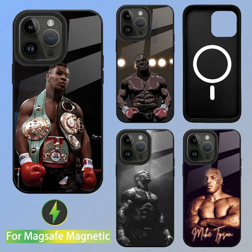 M-Mike Boxing T-Tyson Phone Case For iPhone 16,15,14,13,12,11,Plus,Pro,Max Mini Magsafe Magnetic Wireless Charging