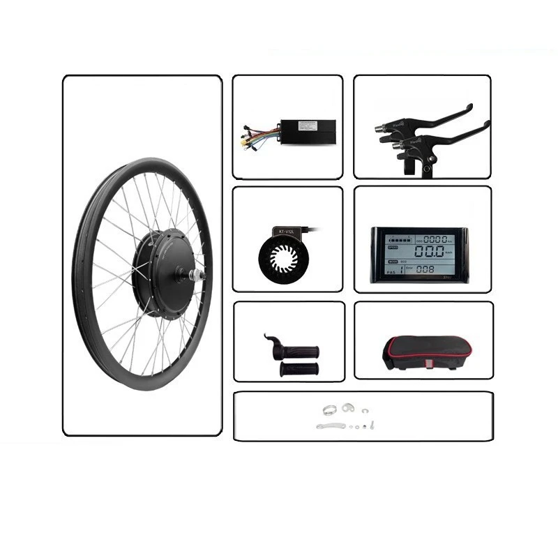 

Комплект для переоборудования электронного велосипеда с задним приводом и свободным ходом, 52 В, 2000 Вт с ЖК-дисплеем SW900, для 20-29 дюймов, дорожного электрического велосипеда MTB