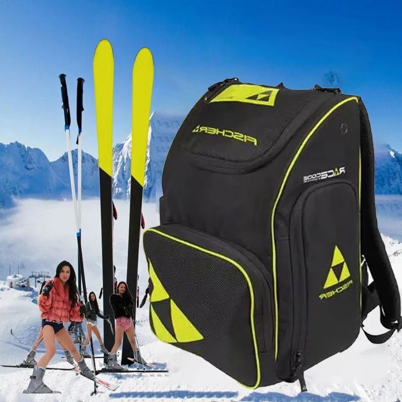 Large Capacity Winter Snow Ski Boot Storage Bag Waterproof Ice Skating Backpack Helmets Gloves Bag Outdoor Sports Supplies