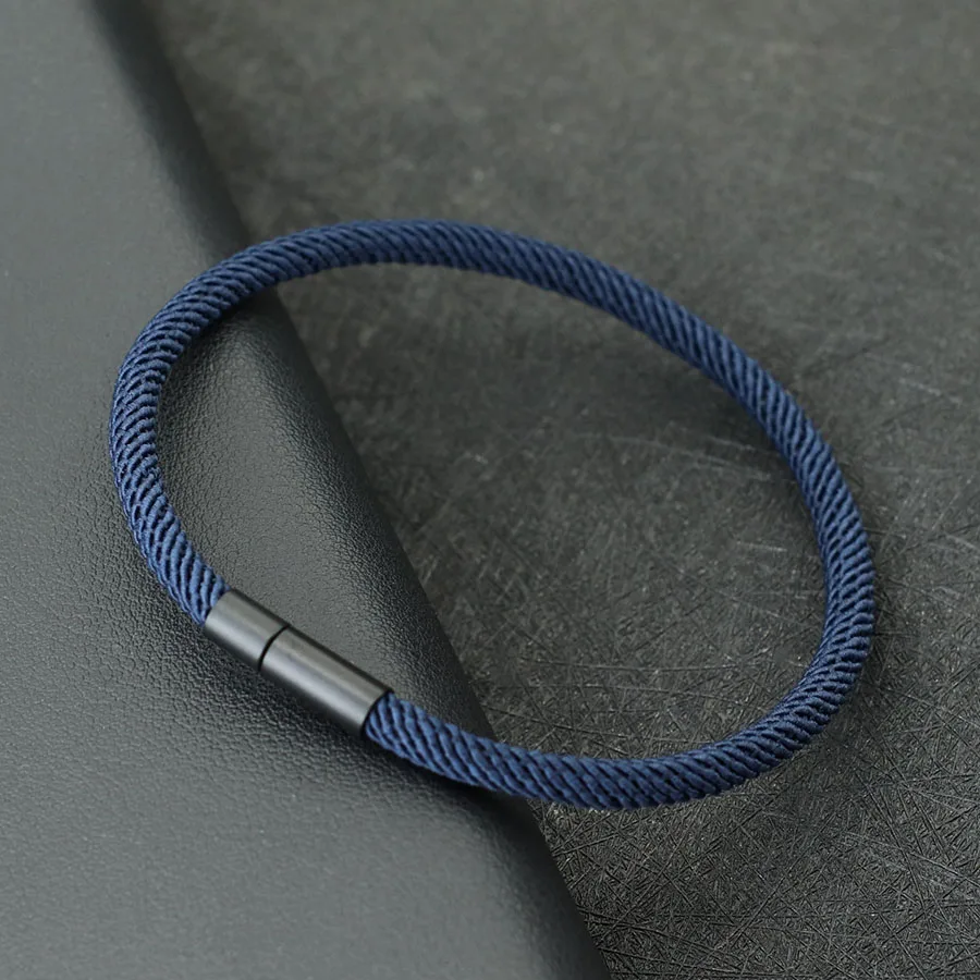 Minimalist Luck Red Rope Bracelet Men Women Grade A 4mm Nylon Cord Black Clasp Wish Wristband Outdoor Leisure Couple Hand Joias - view 5