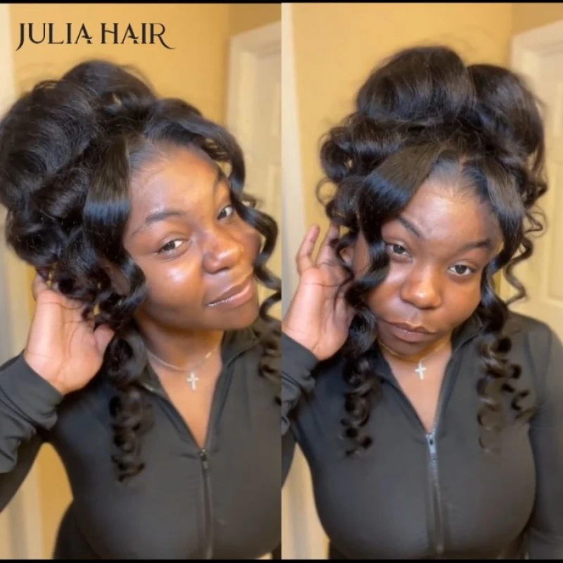 Julia Hair Affordable Realistic 4C Kinky Edges Wig 100% Healthy Kinky Straight 13x4 Human Hair Wig Pre-Plucked Beginner Friendly