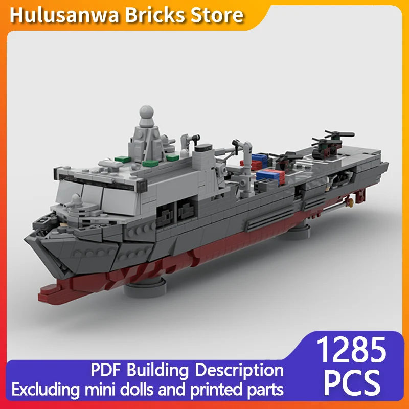 Multipurpose Support Ship Model MOC Building Bricks War Equipment Modular Technology Gifts Holiday Assemble Children Toys Suit