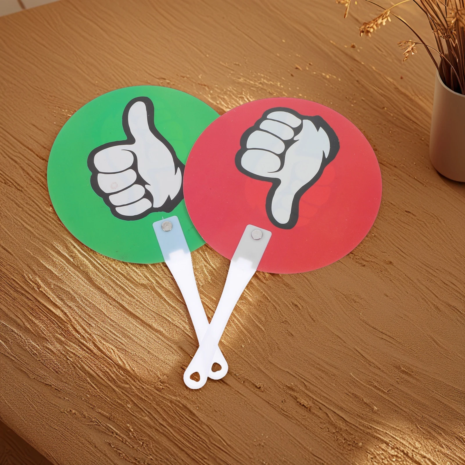 

30pcs Paddle Double Sided Reusable Classroom Supplies Plastic Handheld Voting Board For School Teachers Game Classroom