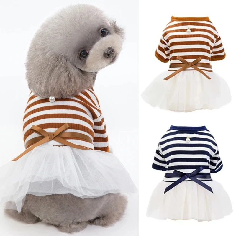 Summer Princess Pet Supplies Dress for Dogs Little Small Puppies Animal Cat Tutu Wedding Party Skirt Clothes for Chihuahua Yorks