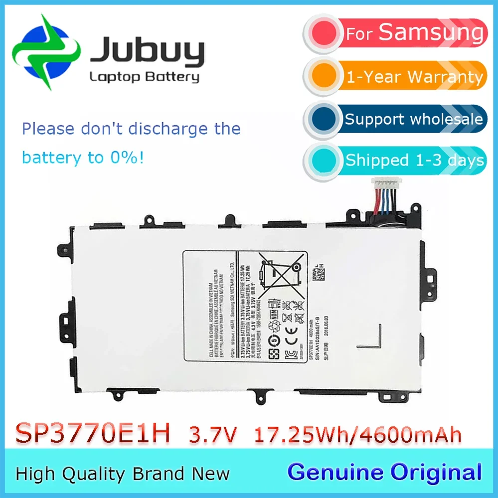 

Оригинальный аккумулятор SP3770E1H 3,7 В 17,25 Втч для планшета Samsung Galaxy Note 8,0 GT-N5110 N5100