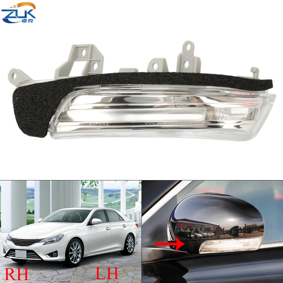 ZUK Car Rearview Side Mirror LED Turn Signal Light Repeater Arrow Lamp For TOYOTA PRIUS AVALON REIZ WISH CROWN MARK X IQ CAMRY