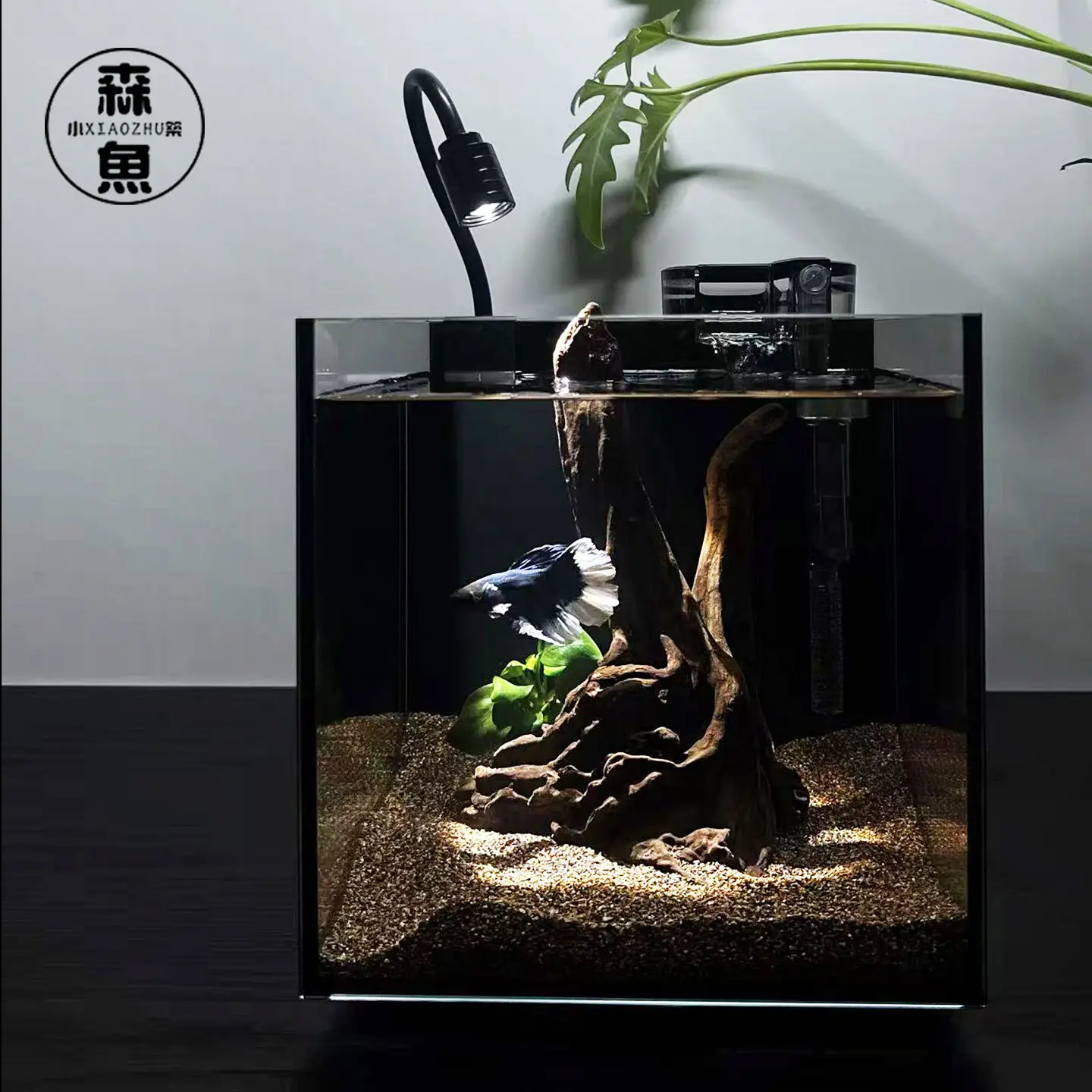 

YJQ constant temperature integrated ultra-white glass tank landscape full set living room desktop small fish tank
