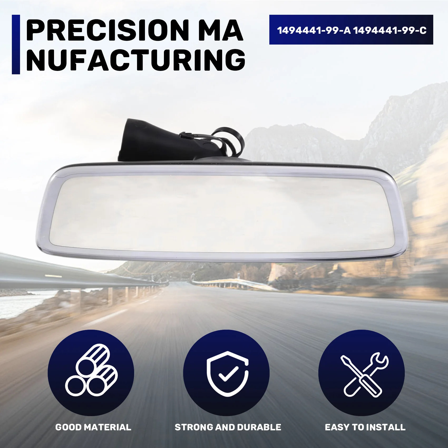 Leading-Edge-Car Interior Rear View Mirror Inside Reflector For Tesla Model Y Highland 1494441-99-G 24-26 149444199C