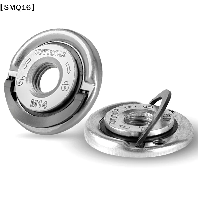 1Pc M14 Thread Angle Grinder Self-Locking Pressing Plate Angle Grinder Pressing Plate Quick Release Flange Nut Power Chuck【SMQ】