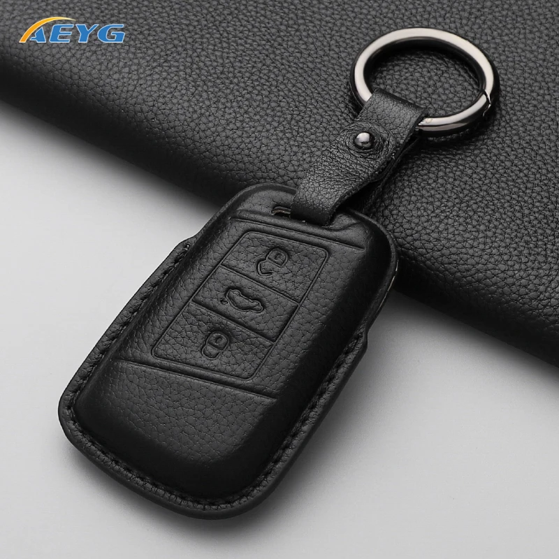 Car leather Key Case Cover Protector Shell For VW Volkseagen Passat B8 Magotan For Skoda Superb A7 Kodiaq Seat