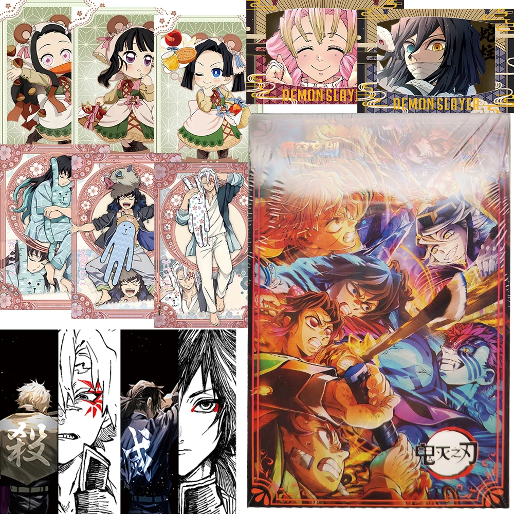 

Demon Slayer Collection Cards Japanese Anime Character Unique Personality Charm Exclusive Color Paper Cards Boy Girl Hobby Gift