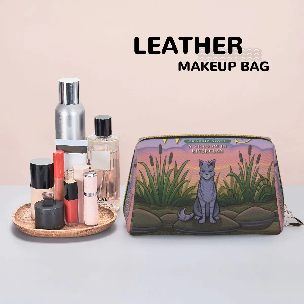 Warrior Cute Cats Lovers Women Cosmetic Bag Travel Makeup Organizer Pouch Toiletry Storage Dopp Kit Case