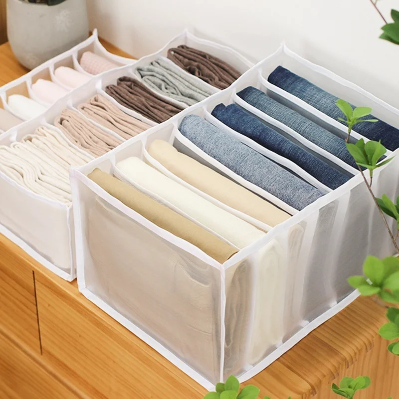 Organizzazione dei Jeans scatola portaoggetti armadio organizzatore sistema di organizzazione dell\'abbigliamento Organizer per cassetti