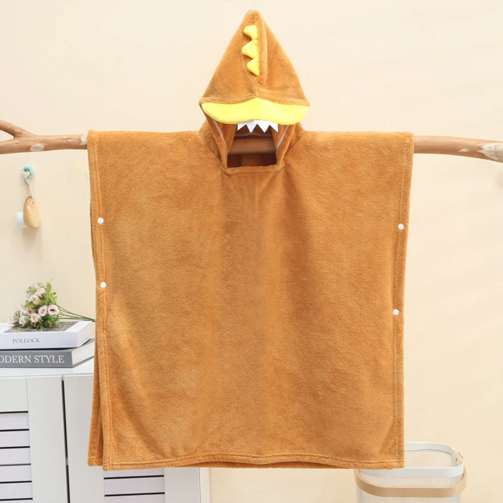 

Cartoon Baby Bath Towel Coral Velvet Quick-Drying Cartoon Cloak Towel Absorbent with Hat Hooded Bathrobe Sleepwear Bathrobe