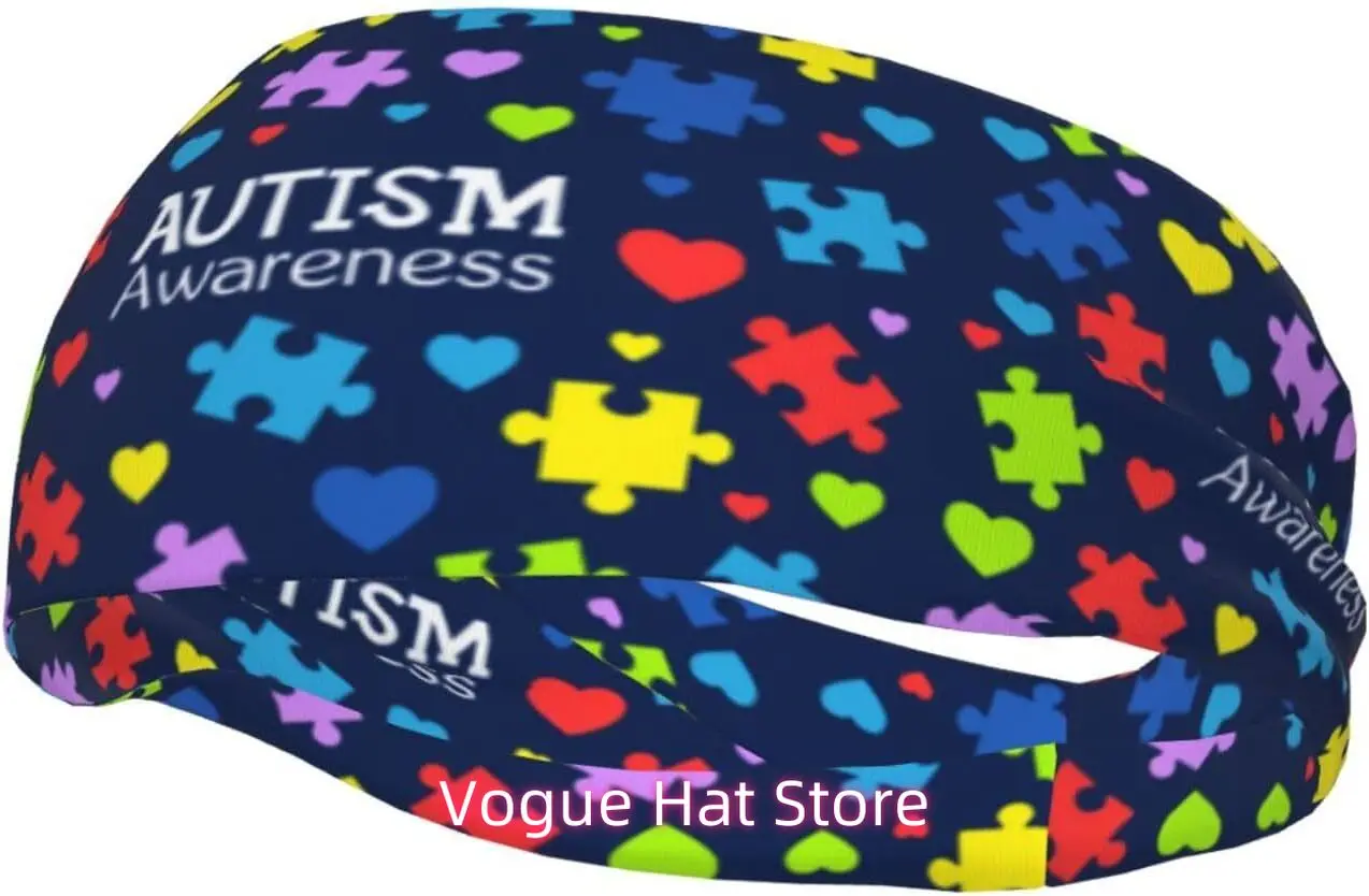 

Симпатичные повязки для защиты от аутизма T5, спортивная повязка на голову для мужчин и женщин, влагоотводящая повязка для бега, тренажерного зала, тренировок